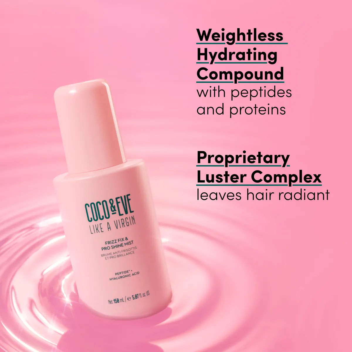 Coco & Eve Like A Virgin Fizz Fix & Pro Shine Mist 150ml, view 6