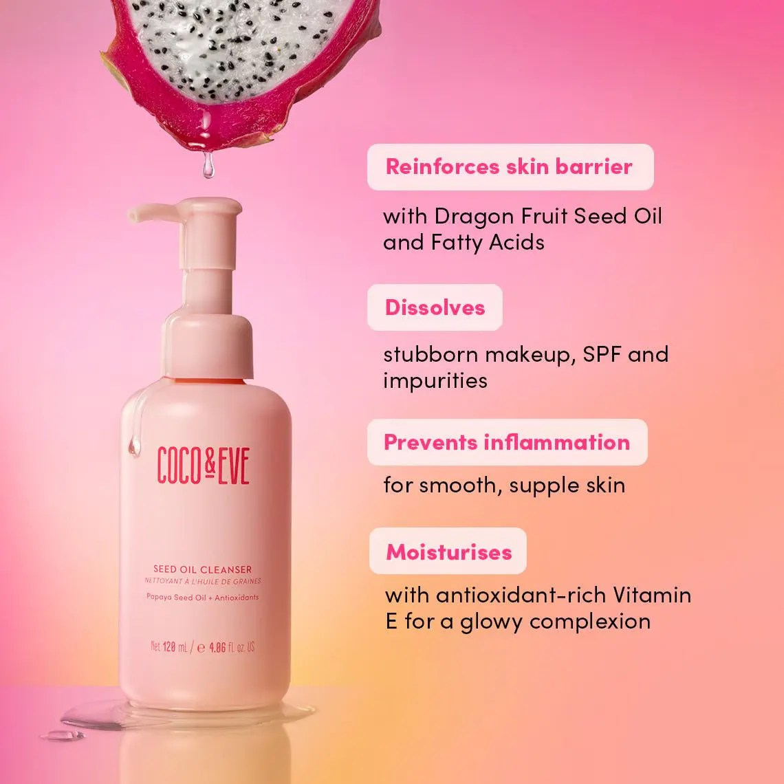 Coco & Eve Seed Oil Cleanser 120ml, view 4