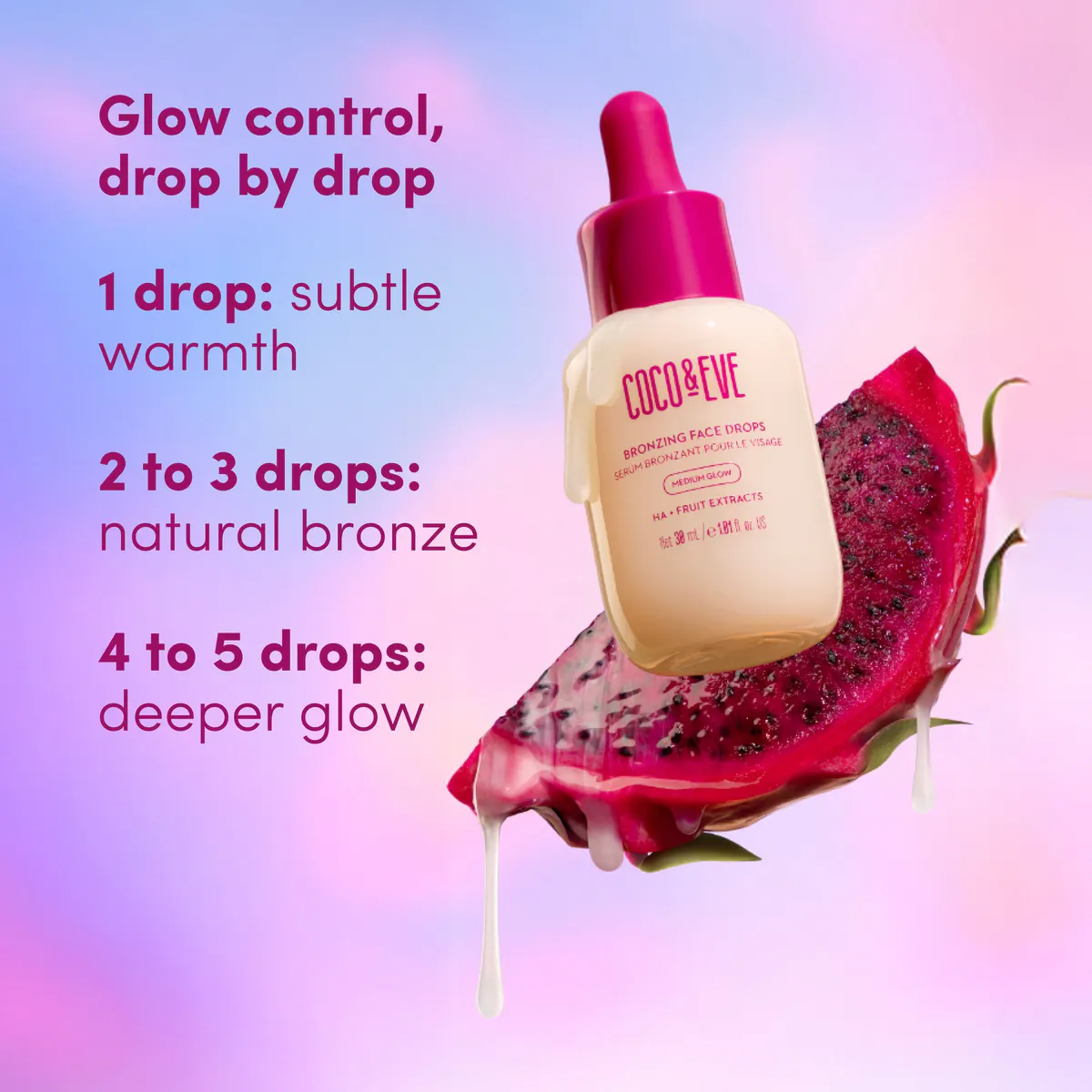 Coco & Eve Sunny Honey Bronzing Face Drops 30ml, view 5