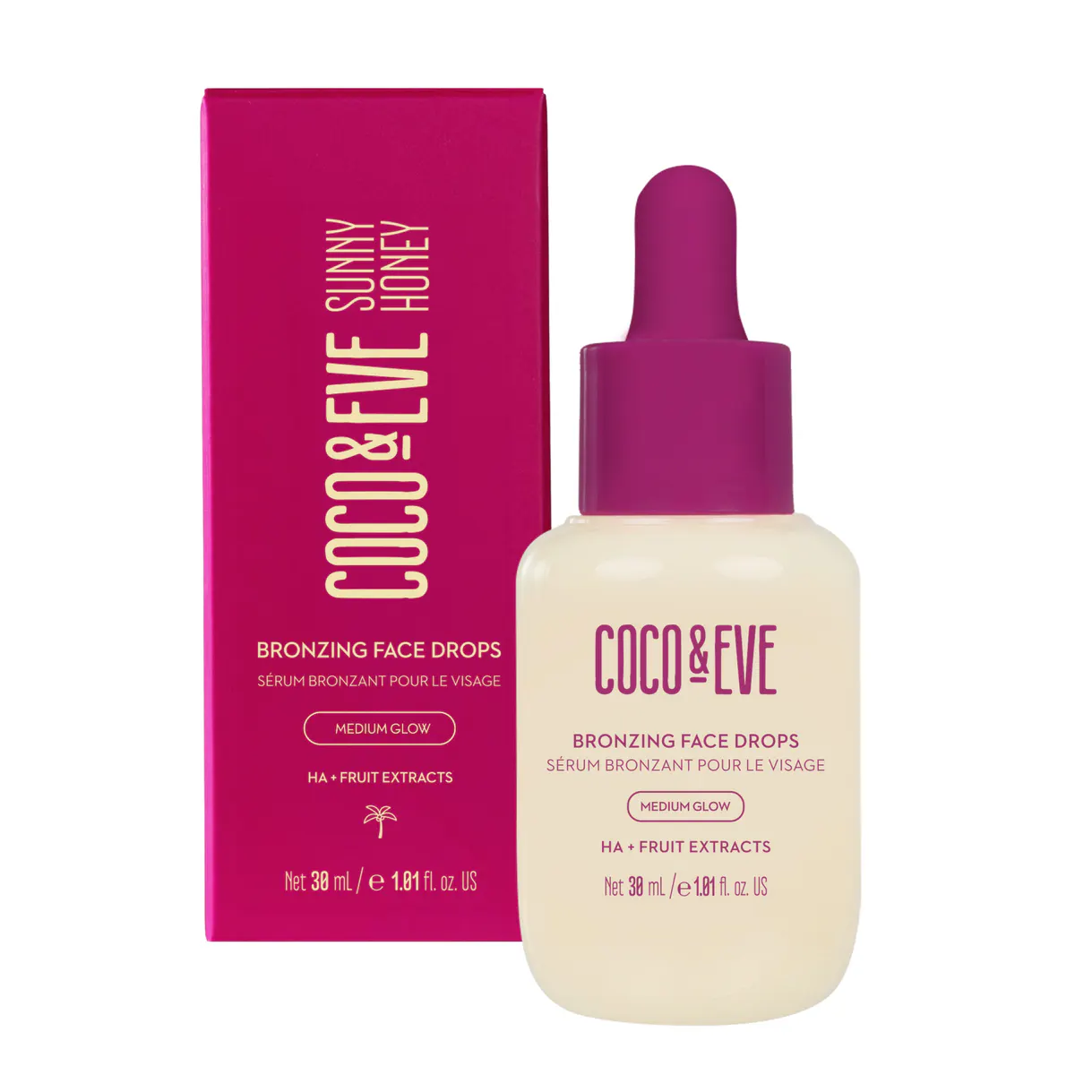 Coco & Eve Sunny Honey Bronzing Face Drops 30ml, view 10