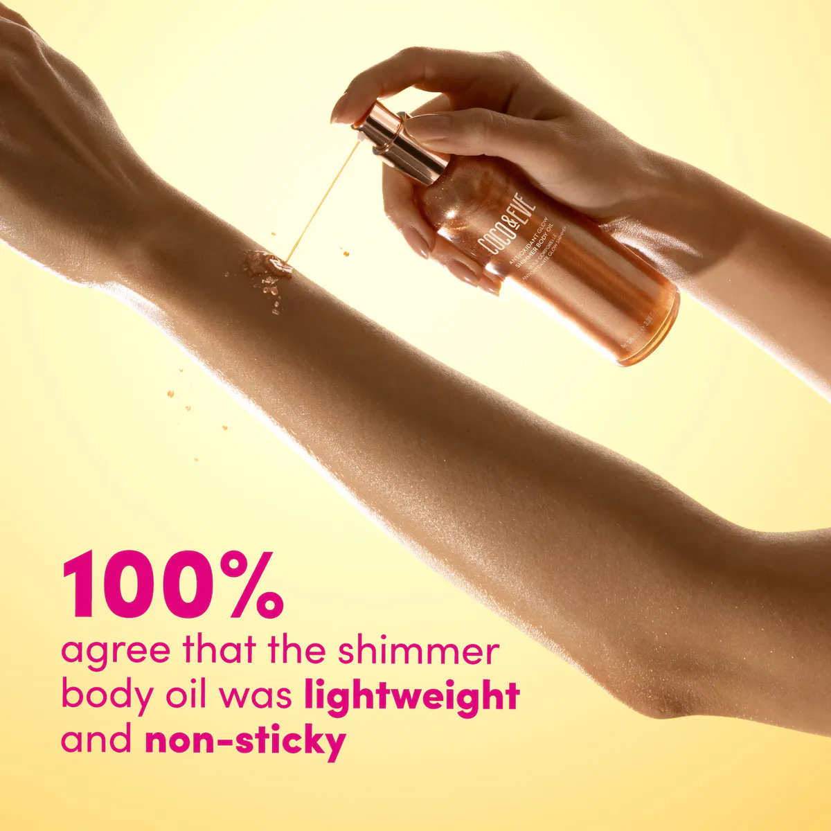 Coco & Eve Sunny Honey Antioxidant Glow Shimmer Body Oil 100ml, view 3