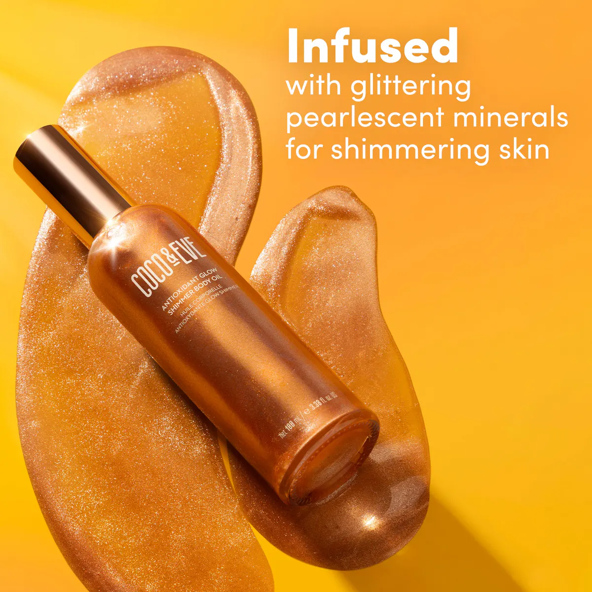 Coco & Eve Sunny Honey Antioxidant Glow Shimmer Body Oil 100ml, view 5