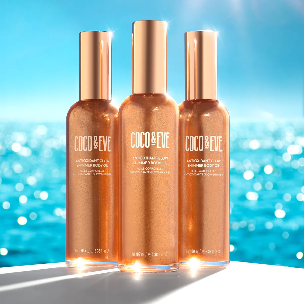 Coco & Eve Sunny Honey Antioxidant Glow Shimmer Body Oil 100ml, view 6