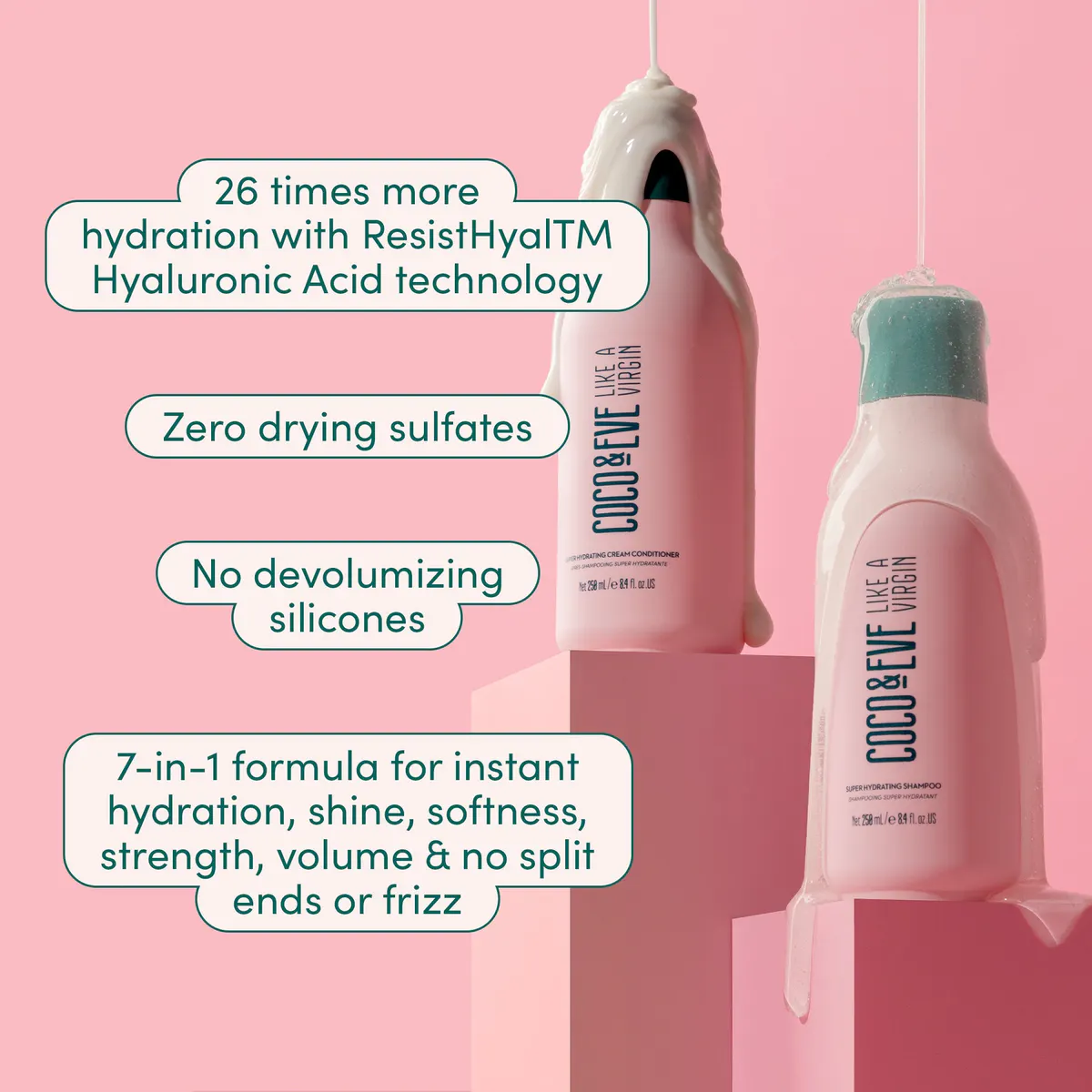 Coco & Eve Like A Virgin Super Hydrating Shampoo 250ml, view 4