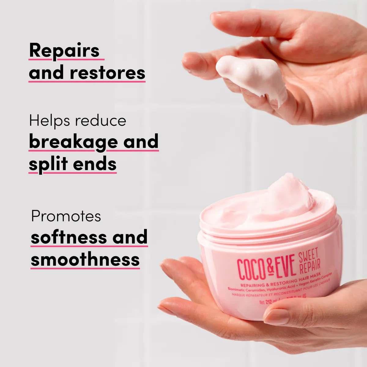 Coco & Eve Sweet Repair Repairing & Restoring Hair Mask 212ml, view 5