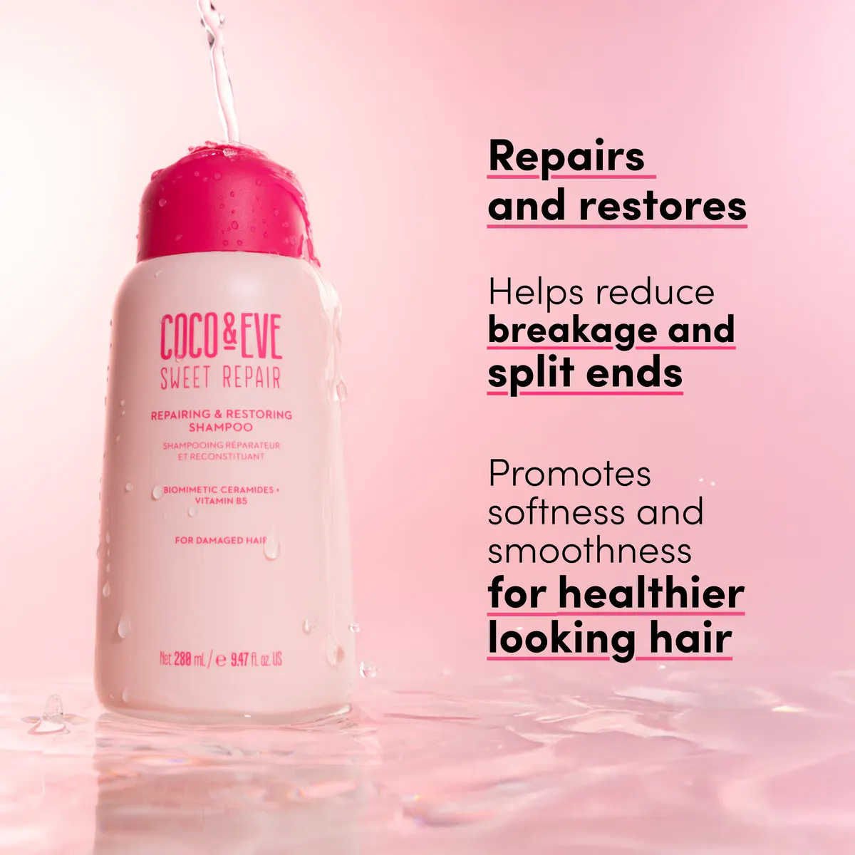 Coco & Eve Sweet Repair Repairing & Restoring Shampoo 280ml, view 5