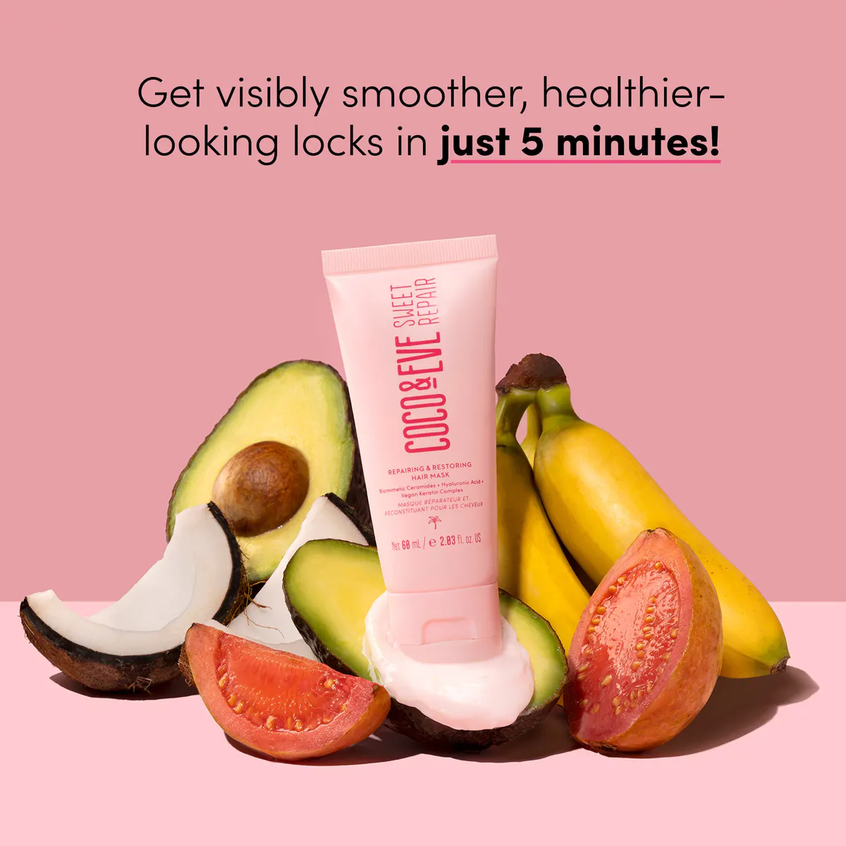 Coco & Eve Travel Sized - Sweet Repair Hair Masque 60ml, view 4