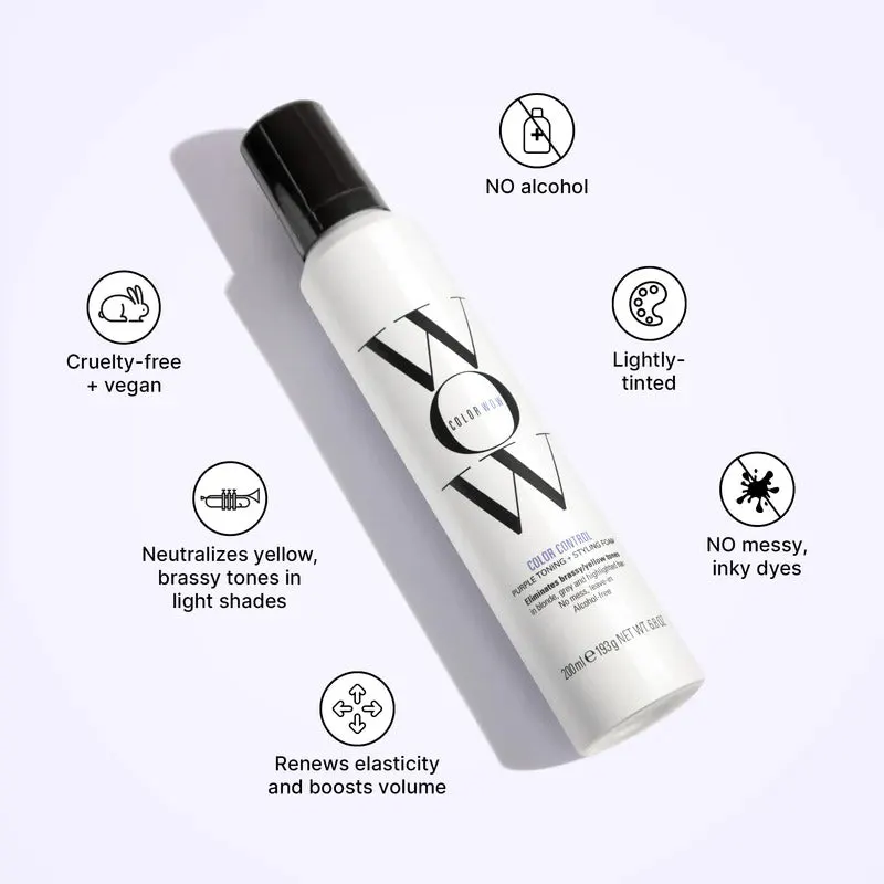 Color Wow Color Control Purple Toning + Styling Foam 200ml, view 4