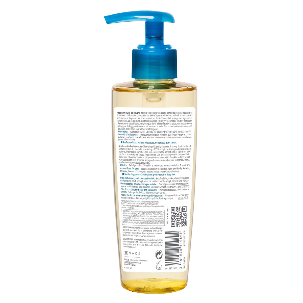 Bioderma Atoderm Shower Oil Ultra-Nourishing Body Wash for Dry Skin 200ml, view 6
