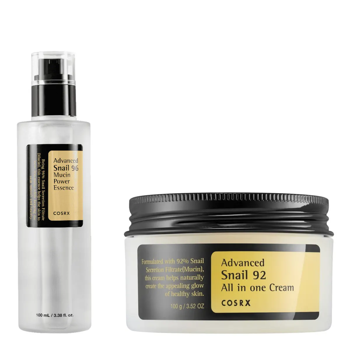 COSRX Advanced Snail Power Essence & All In One Cream Duo Bundle