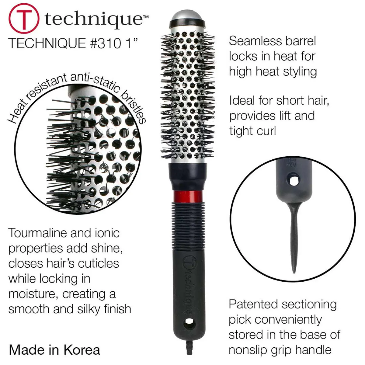 Cricket Technique 310 Thermal Barrel Brush, view 2