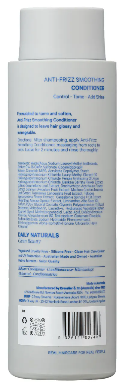 Daily Naturals Clean Beauty Anti-Frizz Smoothing Conditioner 275ml, view 3