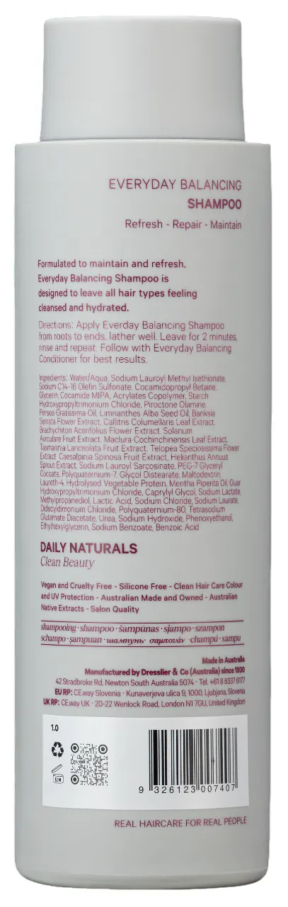 Daily Naturals Clean Beauty Everyday Balancing Shampoo 275ml, view 2