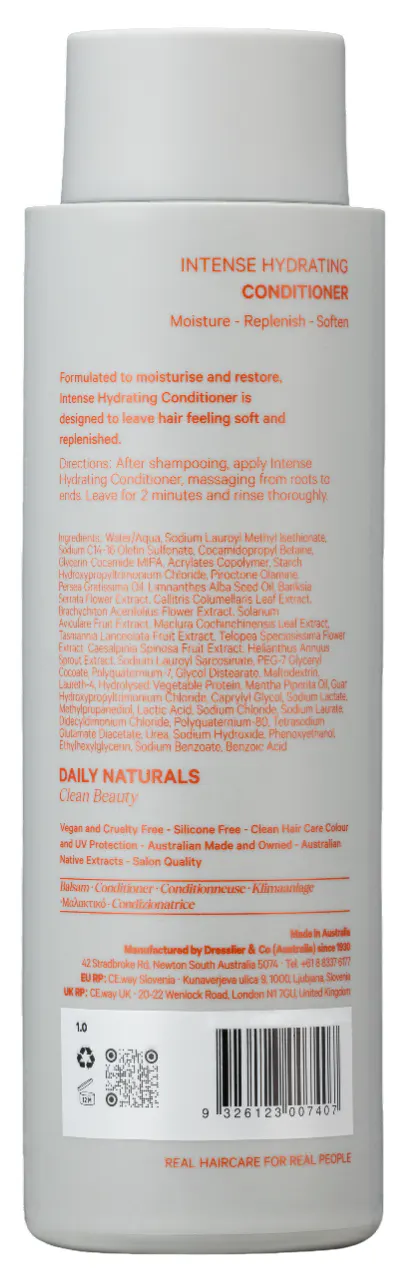 Daily Naturals Clean Beauty Intense Hydrating Conditioner 275ml, view 3