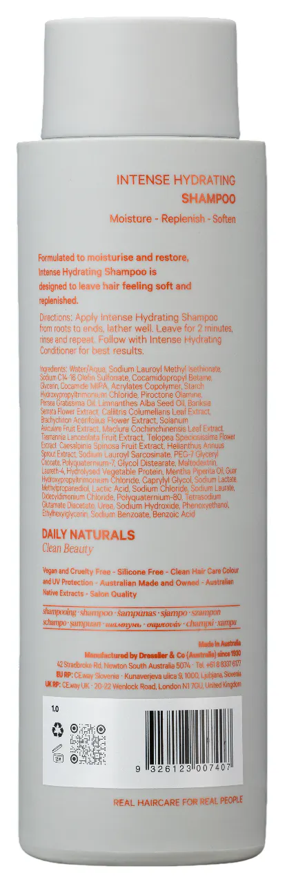 Daily Naturals Clean Beauty Intense Hydrating Shampoo 275ml, view 3
