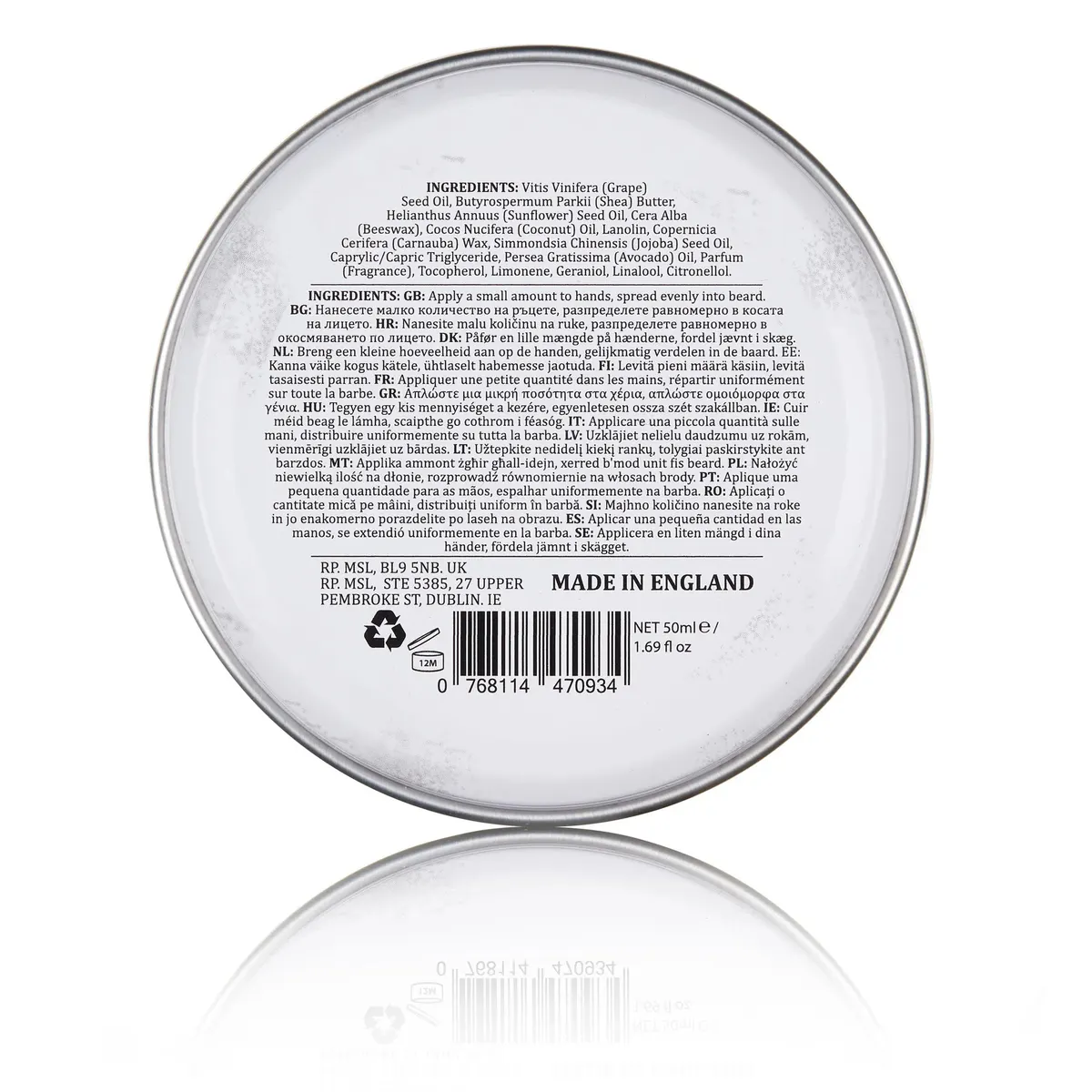Dapper Dan Beard Balm 50ml, view 3