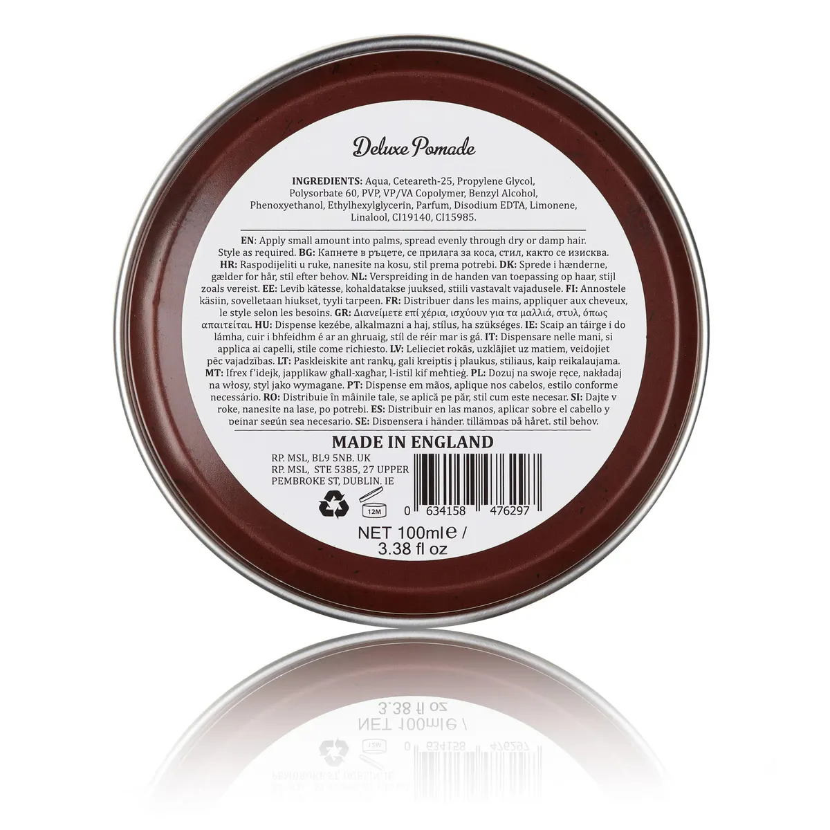 Dapper Dan Deluxe Pomade 100ml, view 3