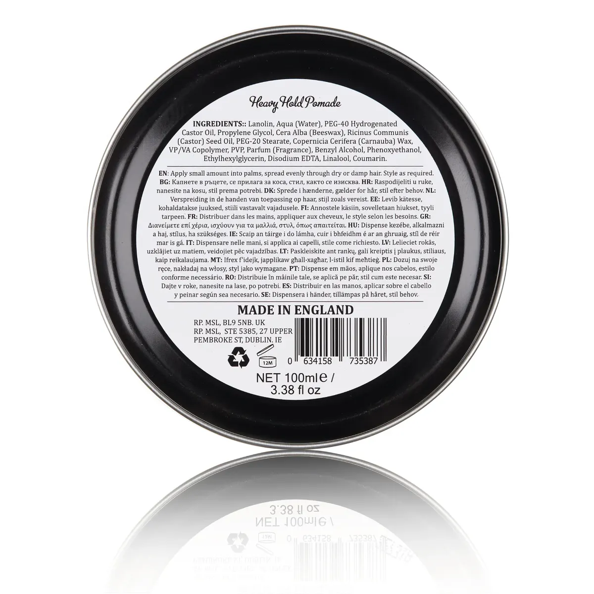 Dapper Dan Heavy Hold Pomade 100ml, view 3