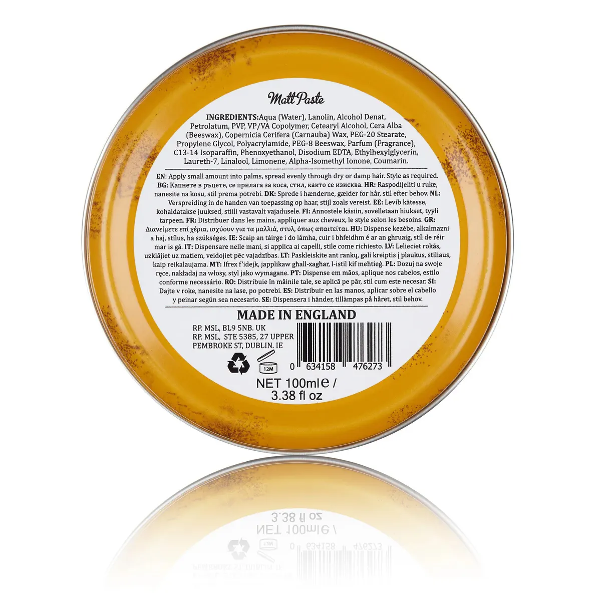 Dapper Dan Matt Paste 100ml, view 3