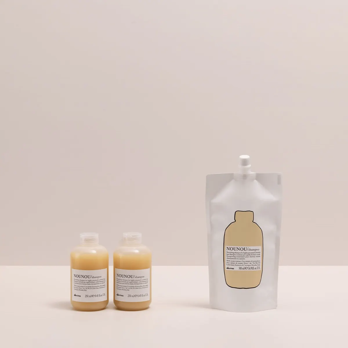 Davines Essentials NOUNOU Shampoo Refill Pouch 500ml, view 4