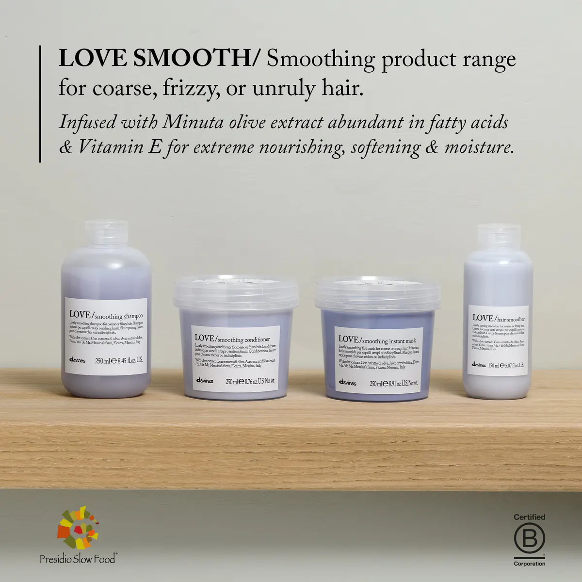 Davines LOVE Shampoo Smoothing 250ml, view 3