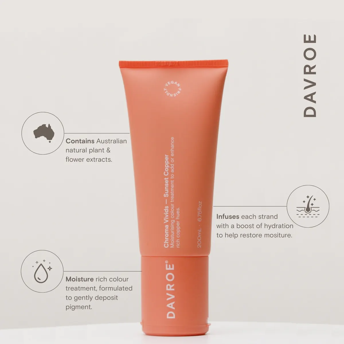 Davroe Chroma Colour Treatment - Sunset Copper 200ml, view 3