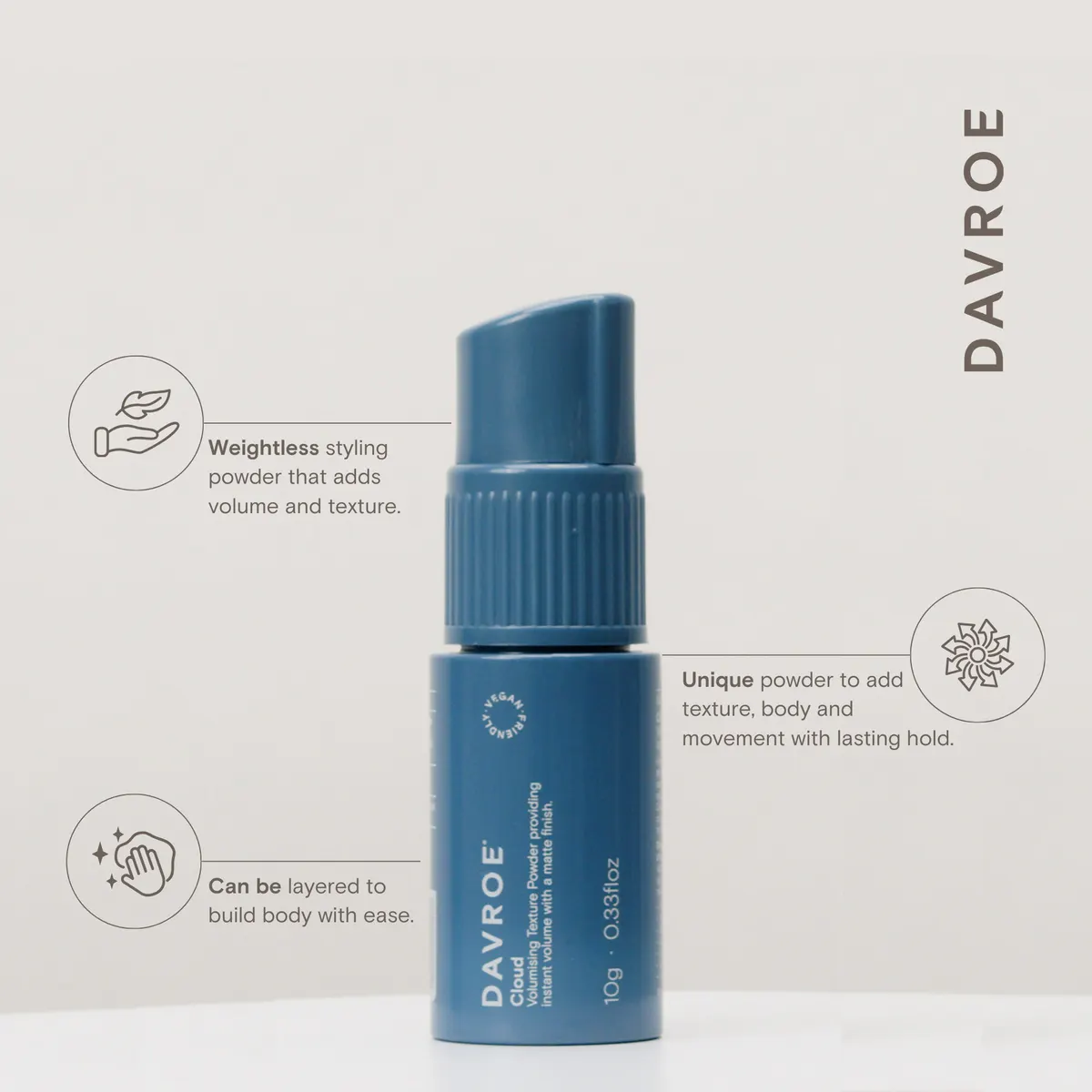 Davroe Cloud Volumising Texture Powder 10g, view 2