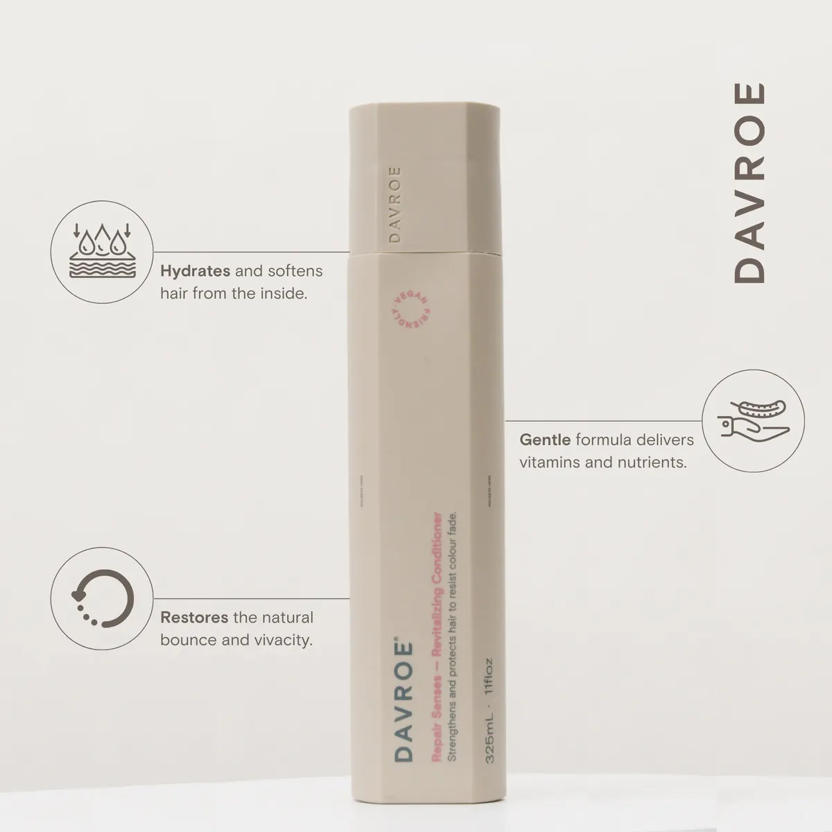 Davroe Repair Senses Revitalising Conditioner 325ml, view 3