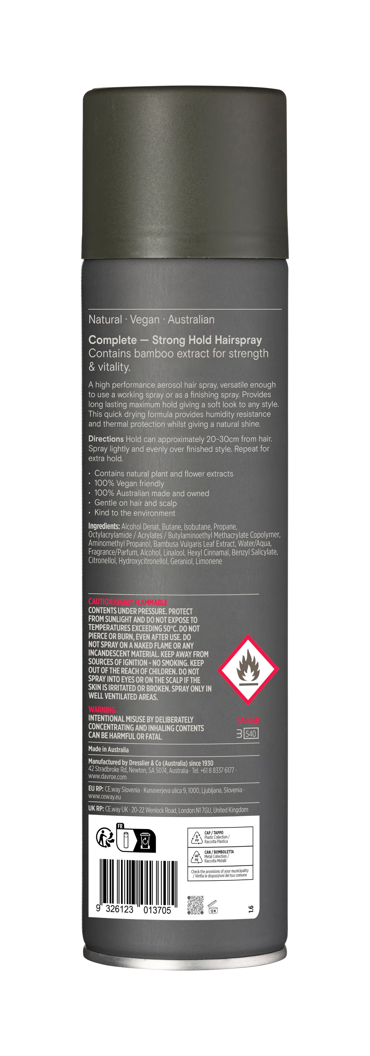Davroe Complete Aerosol Strong Hold Hairspray 300g, view 4