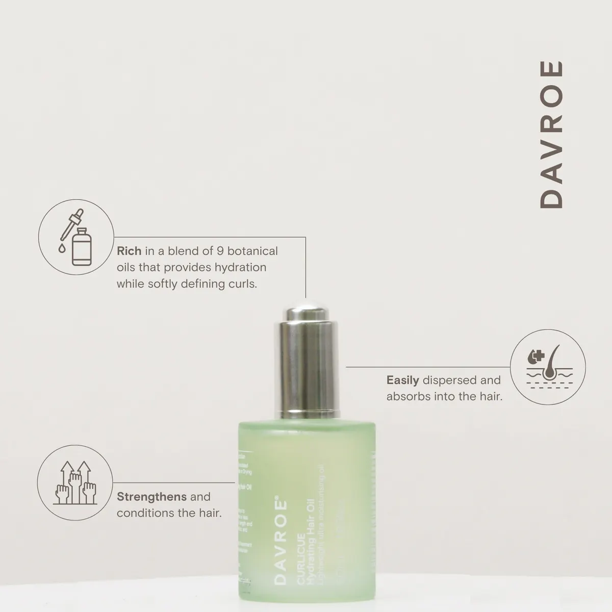 Davroe CURLiCUE Hydrating Hair Oil 50ml, view 3