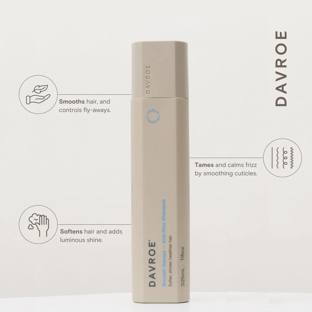 Davroe Smooth Senses Anti-Frizz Shampoo 325ml, view 3