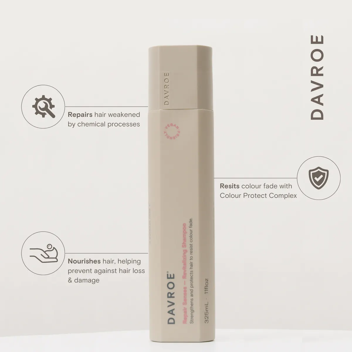 Davroe Repair Senses Revitalising Shampoo 325ml, view 3