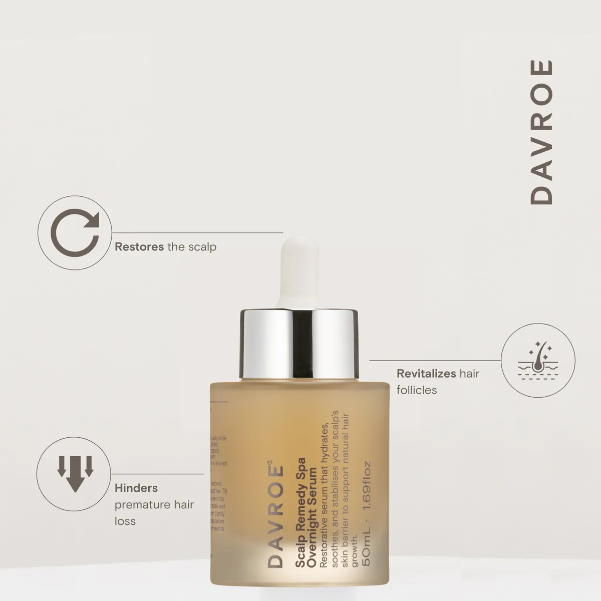 Davroe Scalp Remedy Spa Overnight Serum 50ml, view 2