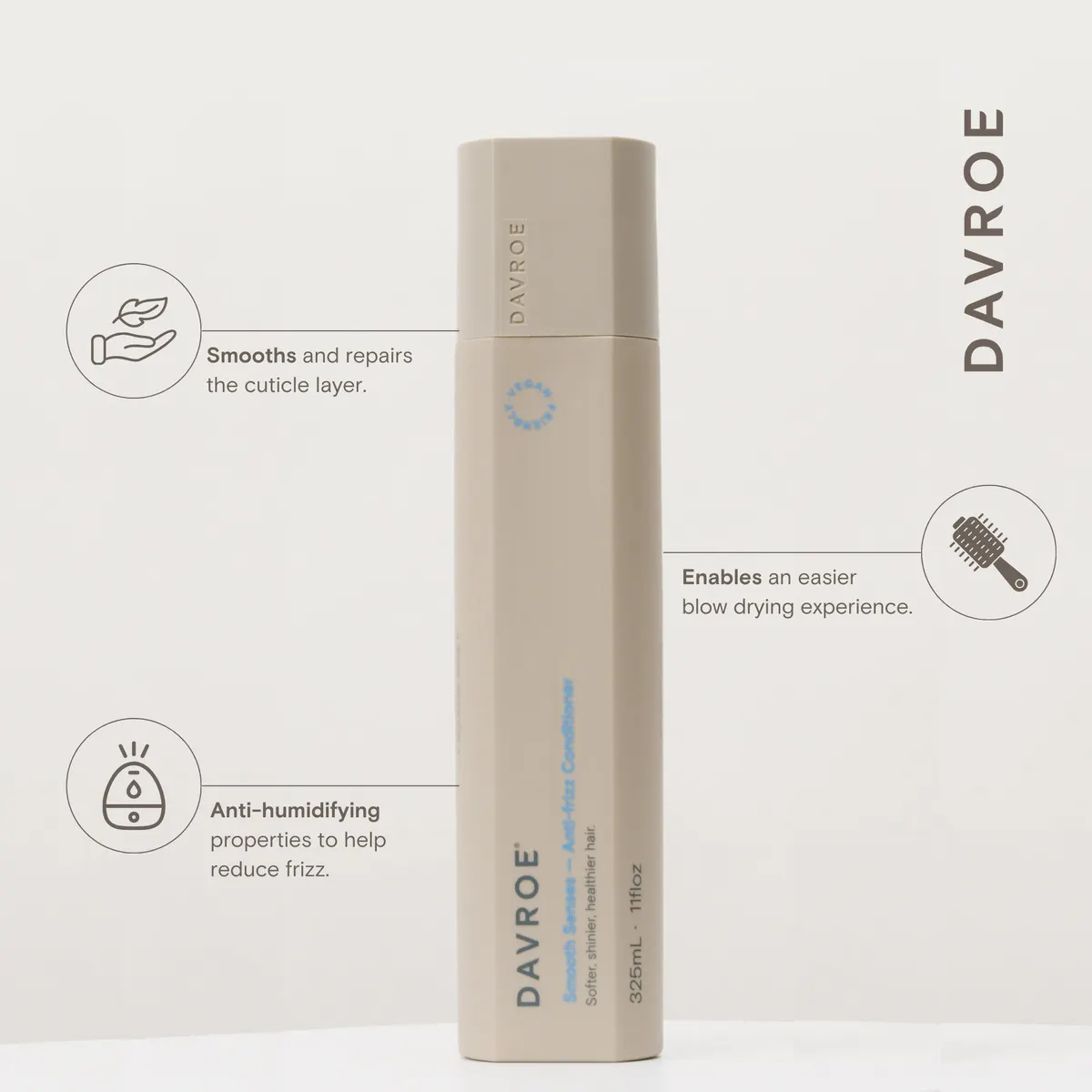 Davroe Smooth Senses Anti-Frizz Conditioner 325ml, view 3