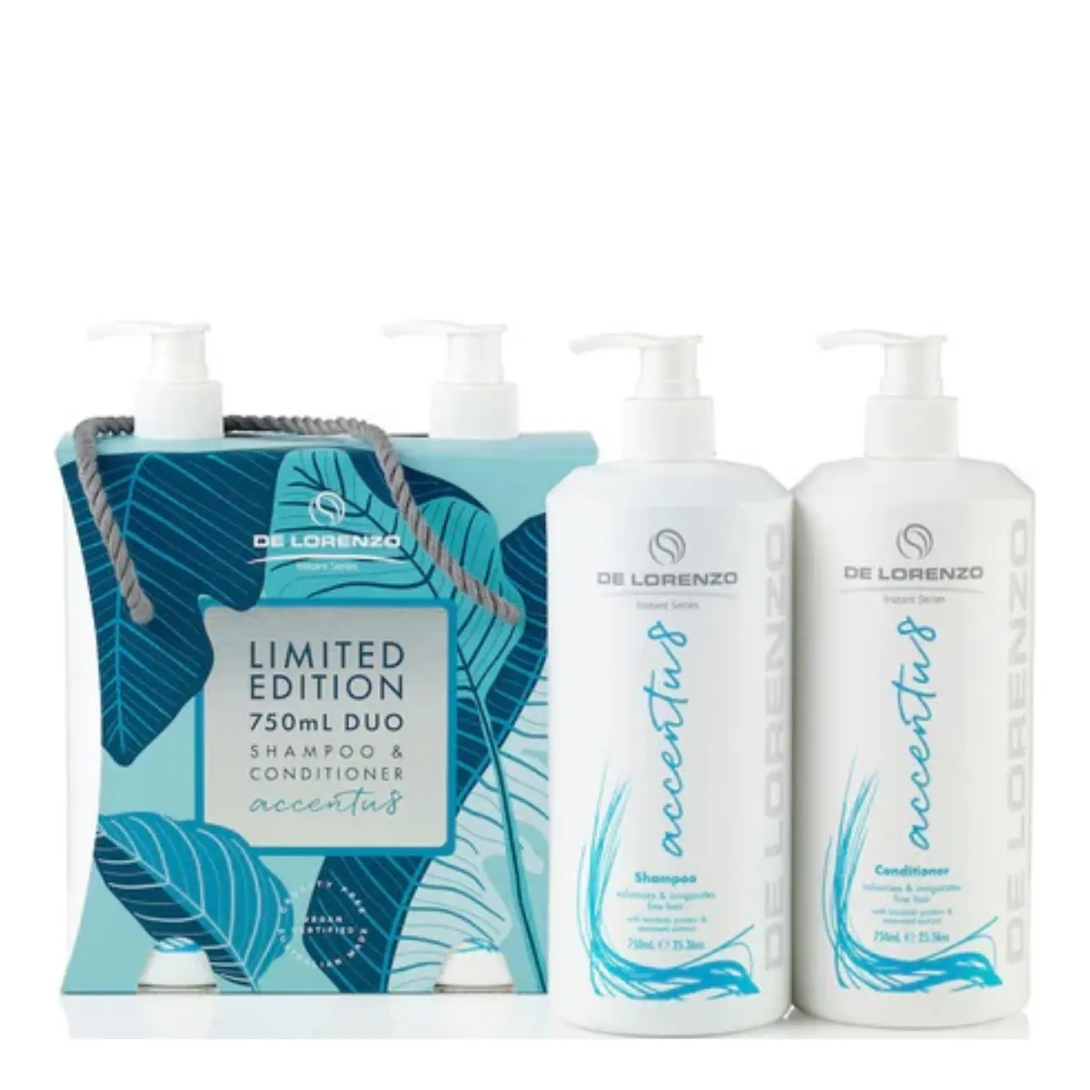 De Lorenzo Instant Accentu8 Shampoo and Conditioner 750ml Duo Pack