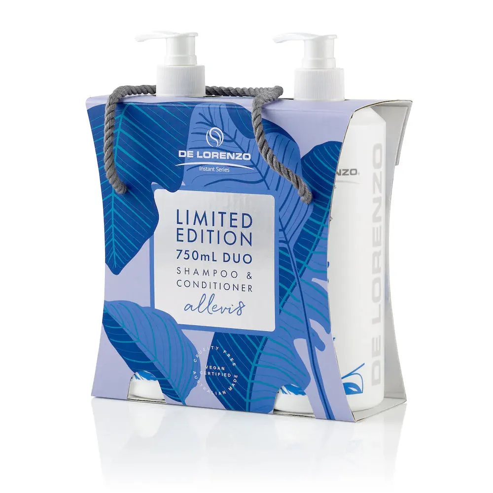 De Lorenzo Instant Allevi8 Shampoo and Conditioner 750ml Duo Pack, view 2