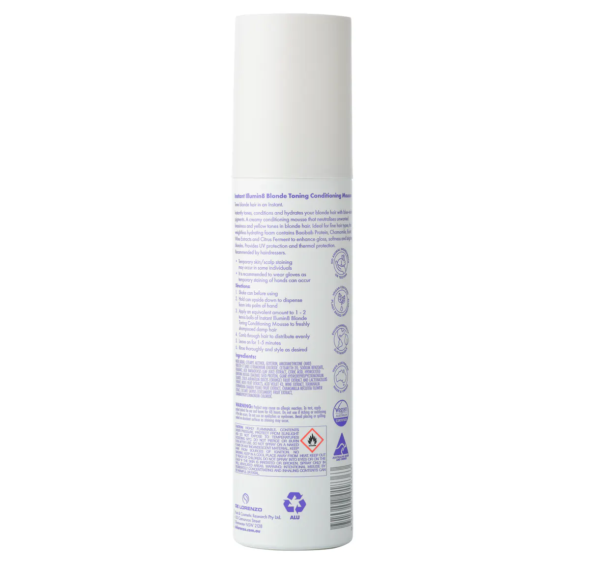 De Lorenzo Instant Illumin8 Blonde Toning Conditioning Mousse 250g, view 2