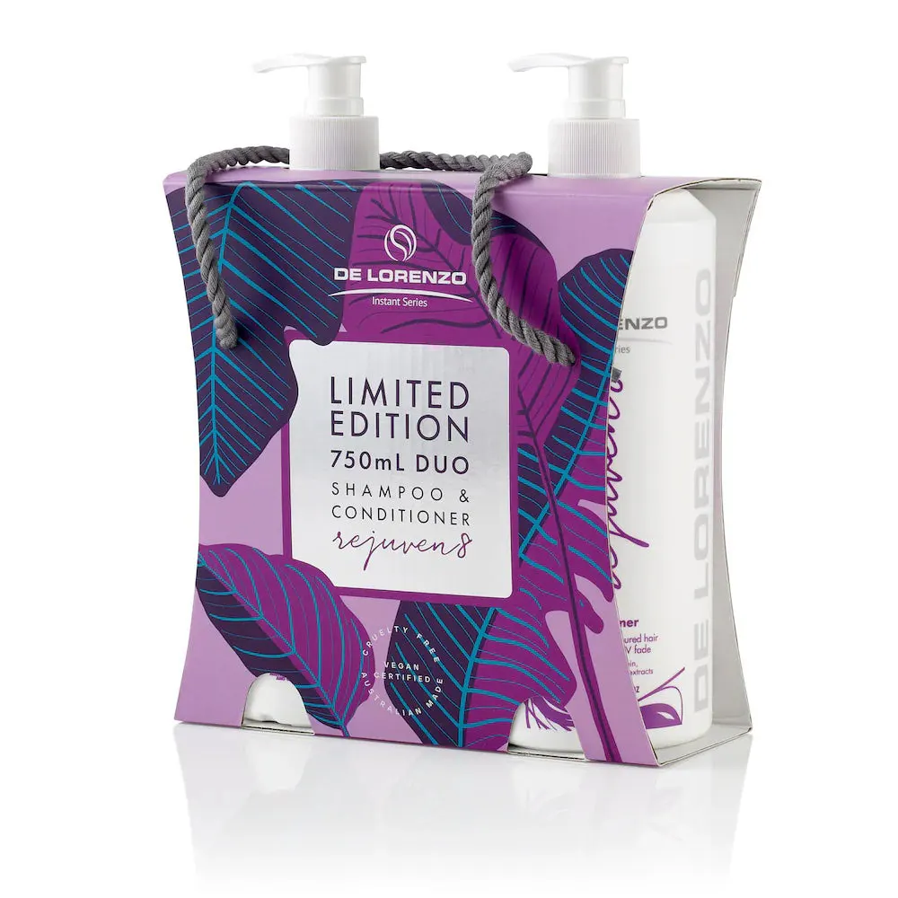 De Lorenzo Instant Rejuven8 Shampoo and Conditioner 750ml Duo Pack, view 2