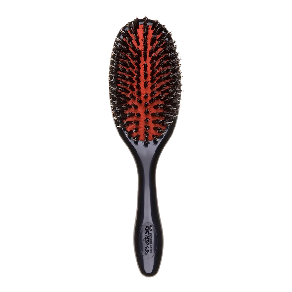 Denman Brushes D81M Medium Cushion Natural Bristle Single Nylon Quill Brush
