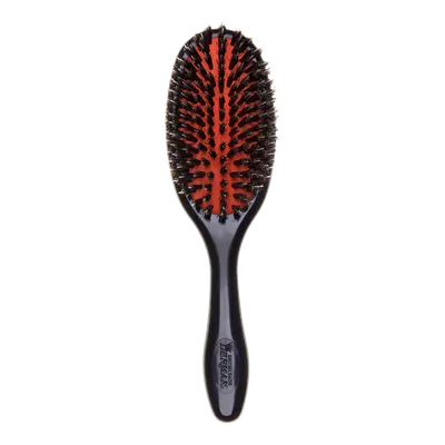 Denman Brushes D81M Medium Cushion Natural Bristle Single Nylon Quill Brush