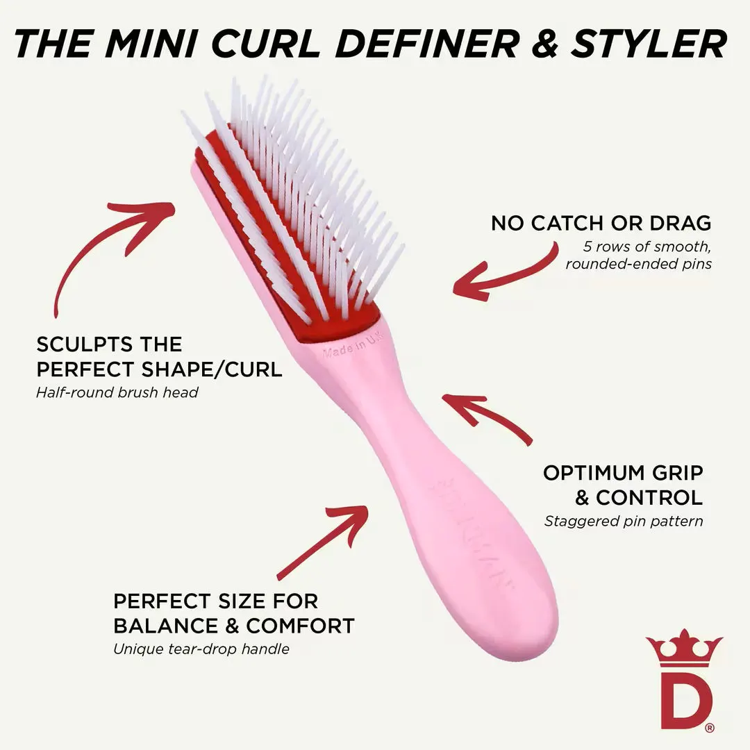 Denman D14 5 Row Mini Styler Pink Crush Brush, view 4