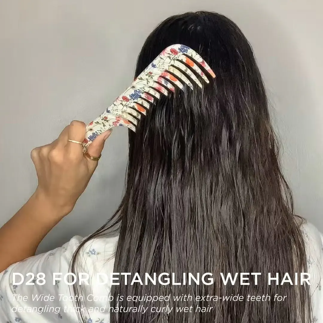 Denman D28 Deluxe Floral Fantasies Wide Tooth Detangle Comb, view 5