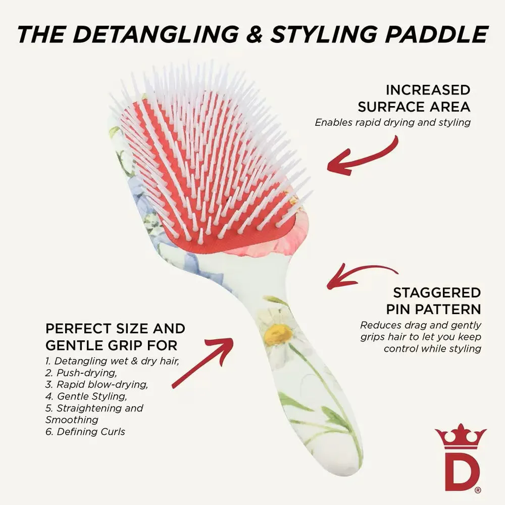 Denman D38 Floral Fantasies Power Paddle Brush, view 4