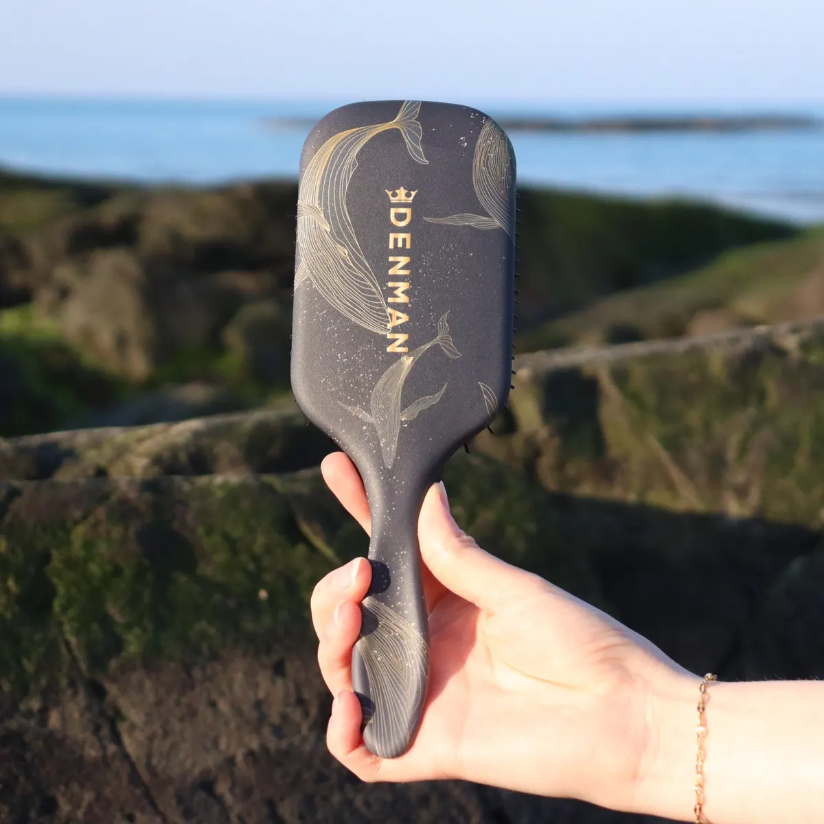 Denman D38 Navy Future Dusk Power Paddle Brush, view 3