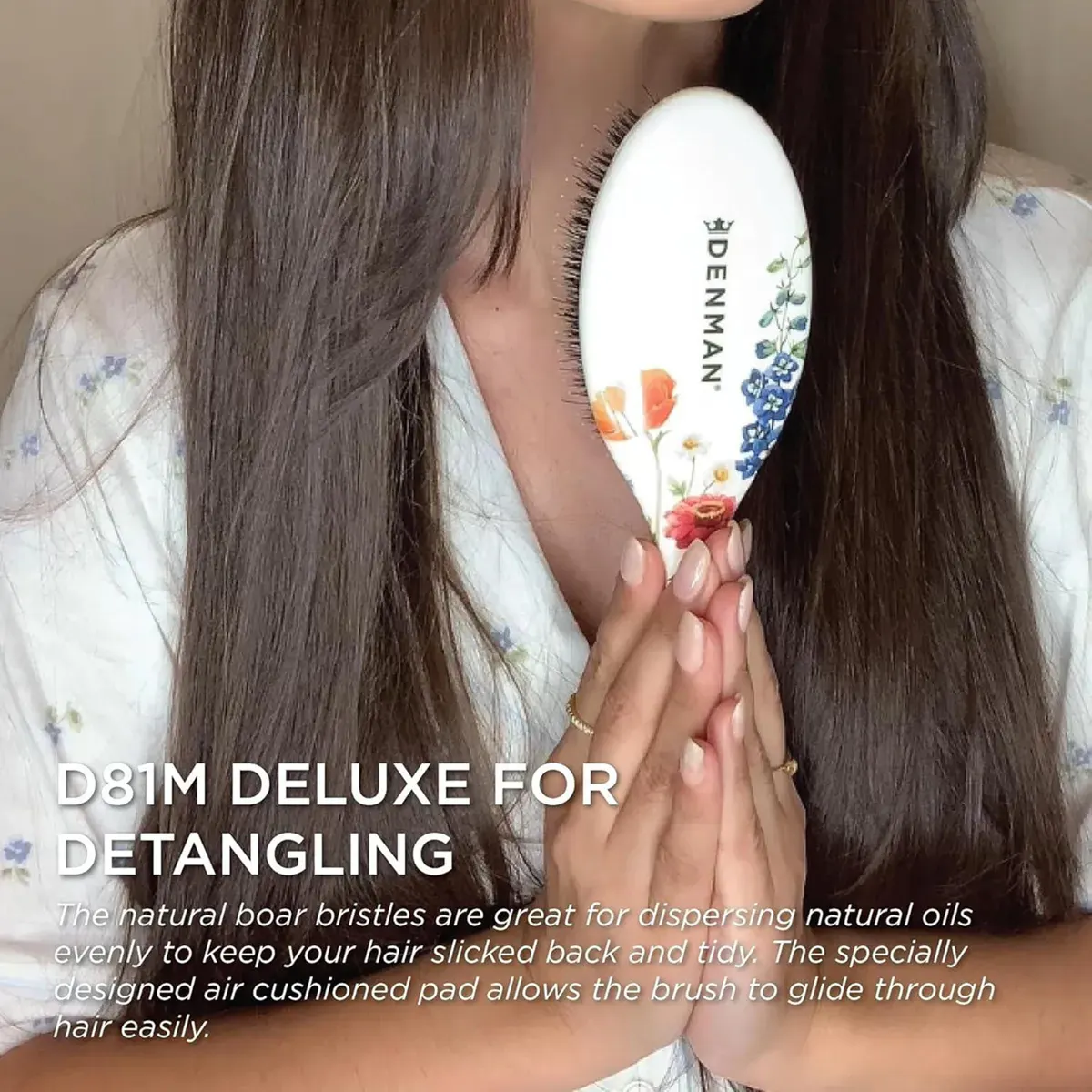 Denman D81M Floral Fantasies Style & Shine Brush, view 6
