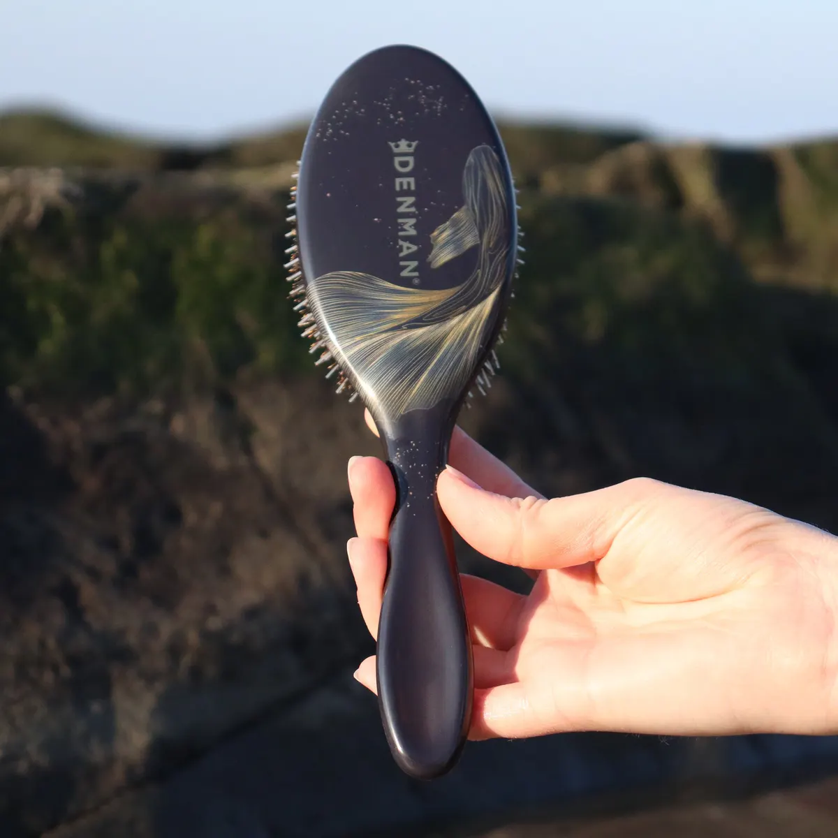 Denman D81M Navy Future Dusk Style & Shine Brush, view 4