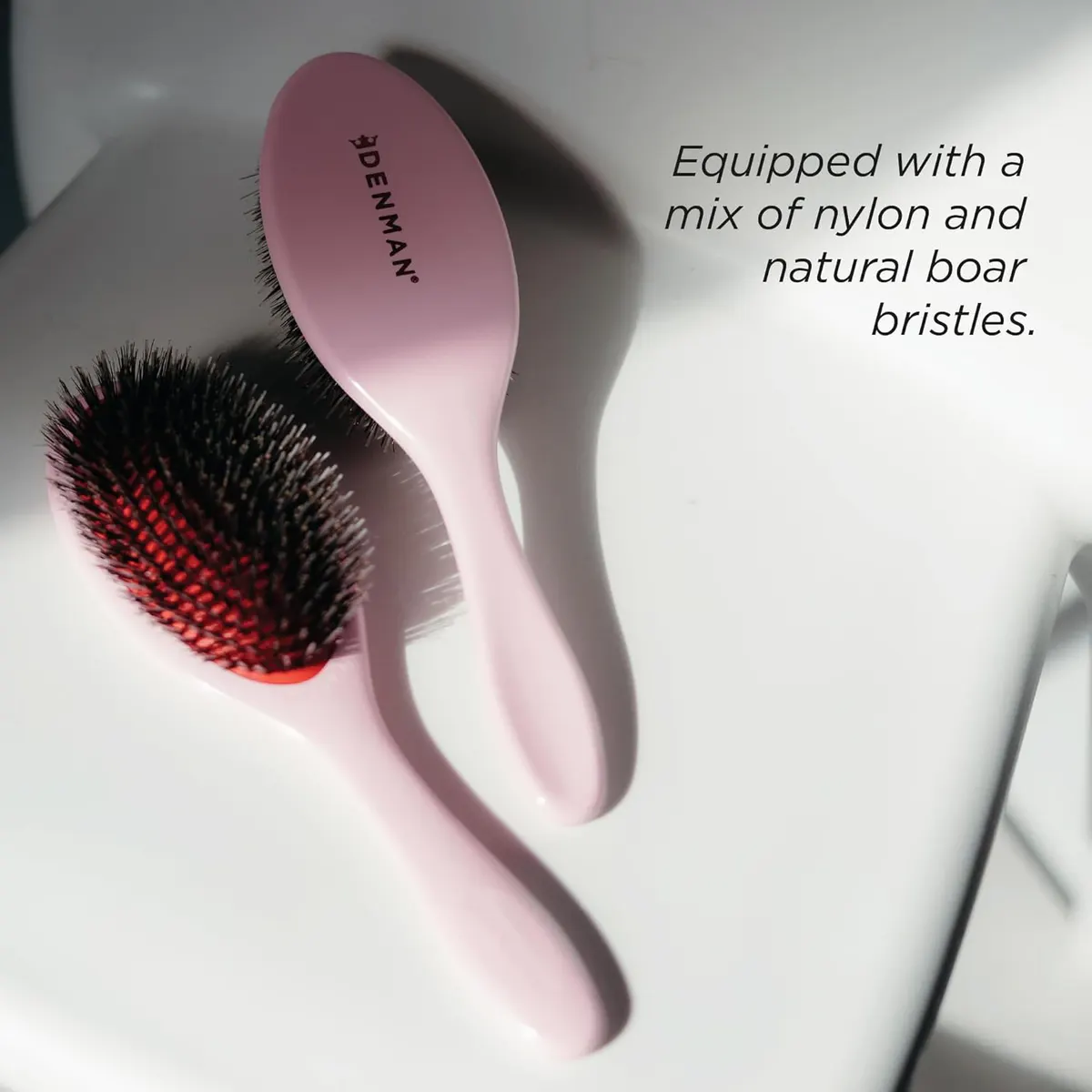Denman D81M Pastel Pink Style & Shine Brush, view 5