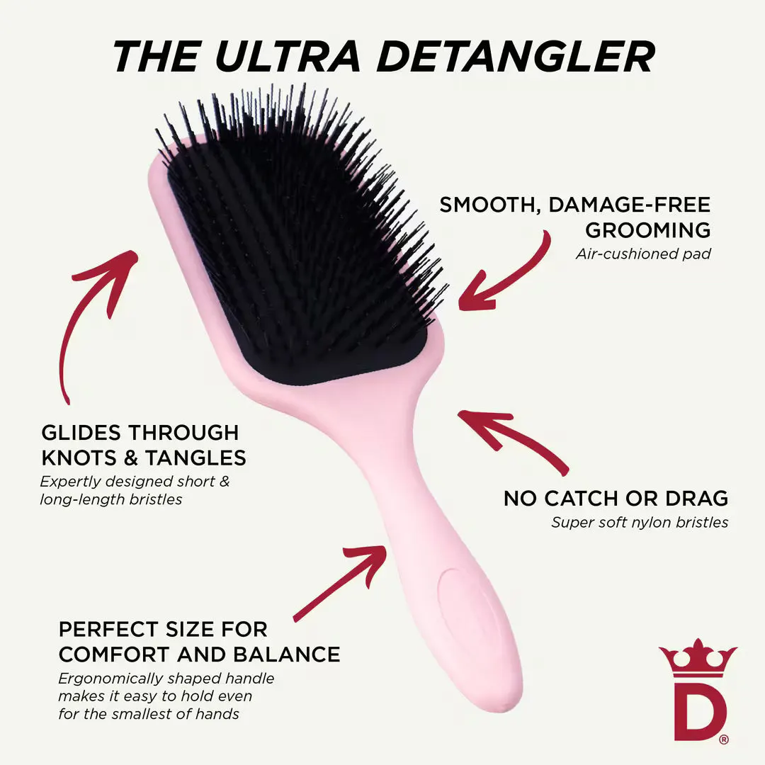 Denman D90L Pastel Pink Tangle Tamer Ultra Brush, view 4