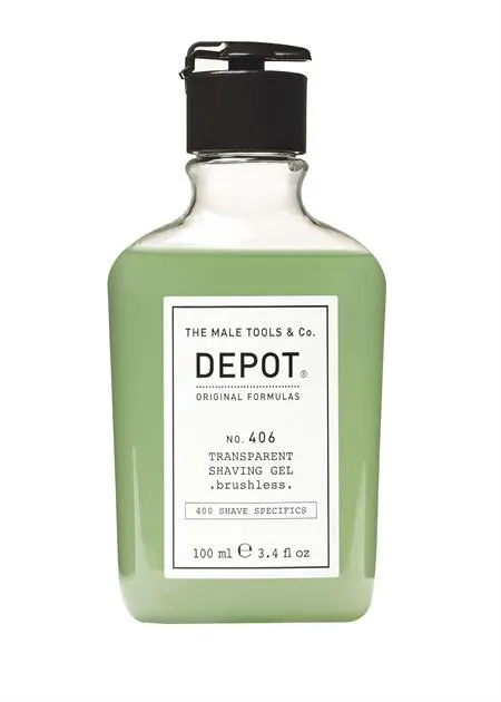 Depot No. 406 Transparent Shaving Gel. Brushless. 100ml