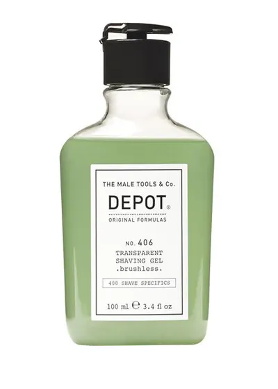 Depot No. 406 Transparent Shaving Gel. Brushless. 100ml